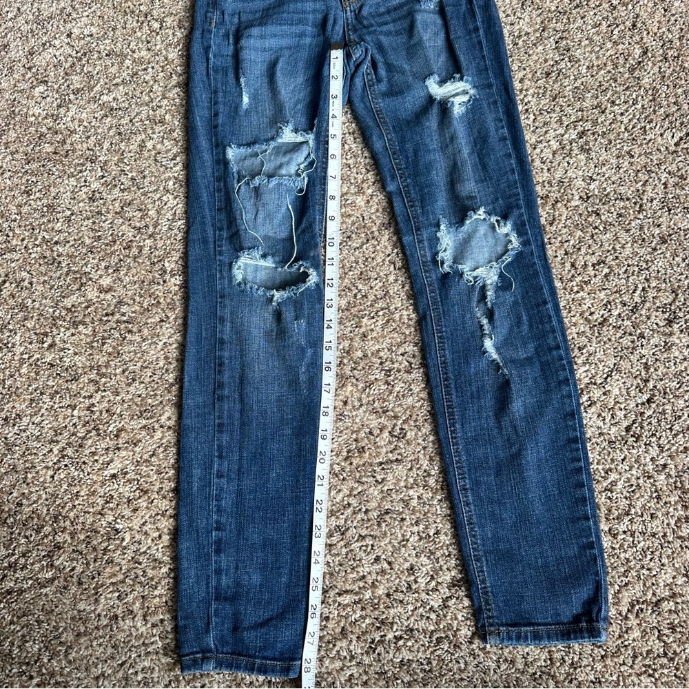 Eunina Distressed Denim Stretch Skinny Jeans Size 3 - Picture 4 of 6